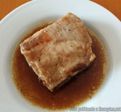 Recepta de cuina de Costella de porc al forn amb mel i soja