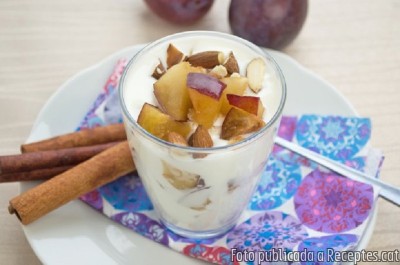 Recepta de cuina de Iogurt de prunes amb fruits secs