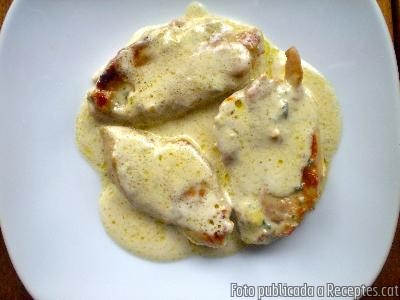 Recepta de cuina de Filet de porc amb formatge blau