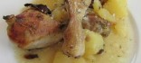 Pernilets de pollastre rostits al forn amb bolets i patates