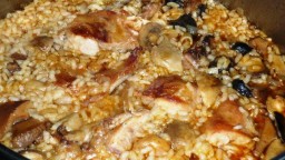 Recepta de cuina de Arròs caldós amb conill i bolets variats