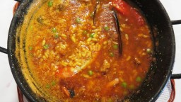 Recepta de cuina de Arròs caldós de mar i muntanya amb fumet de peix