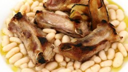 Recepta de cuina de Costella de porc amb mongetes