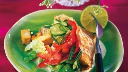 Recepta de cuina de Creps de llet de coco amb farcit de verdures