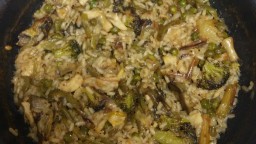 Recepta de cuina de Arròs amb bacallà i verduretes