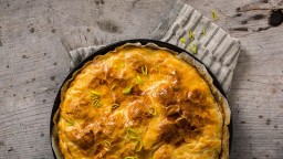 Recepta de cuina de Pastís de porros amb solla