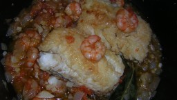 Recepta de cuina de Bacallà fresc amb cues de gambes