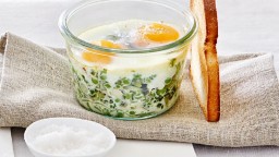 Recepta de cuina de Ous amb gots al forn