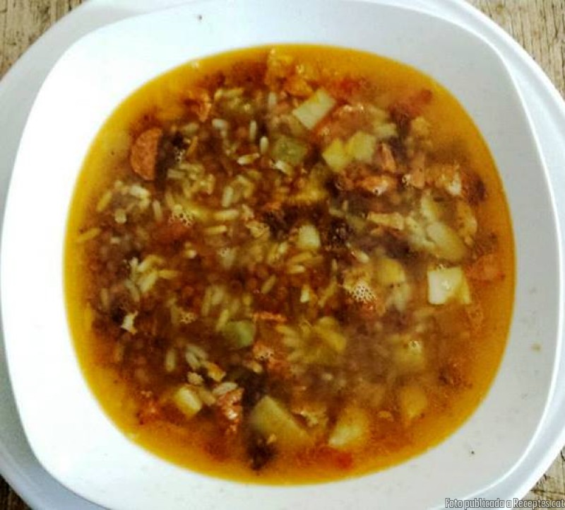 Llenties estofades amb arròs