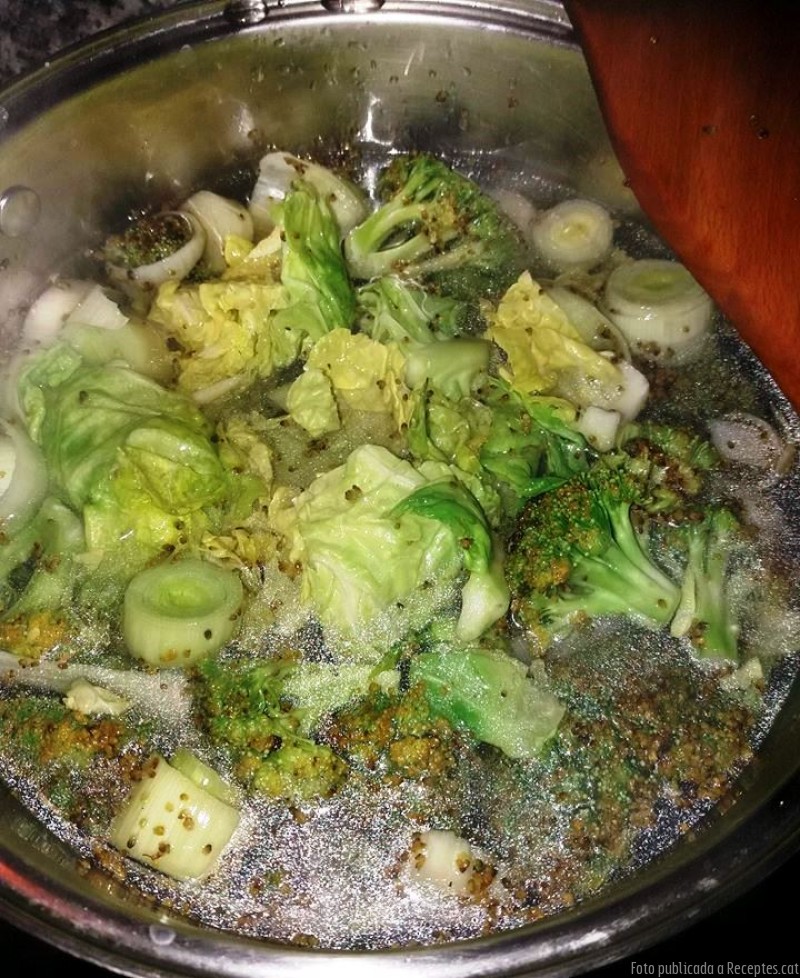 Crema de bròquil, porro i col