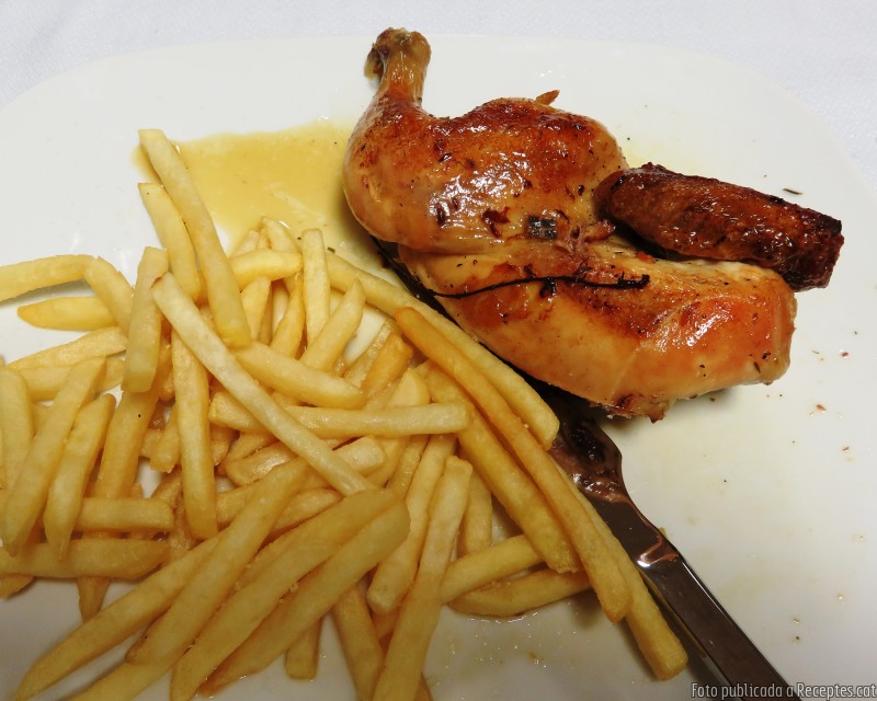 Picantó rostit al forn amb patates fregides