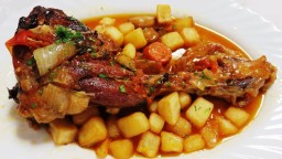 Recepta de cuina de Braó de xai al forn amb guarnició