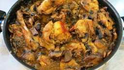 Recepta de cuina de Conill guisat amb xampinyons