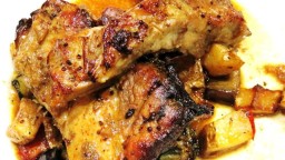 Recepta de cuina de Costellam de porc rostit amb cervesa negra i mostassa antiga