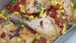 Recepta de cuina de Cuixes de pollastre rostides amb verdures