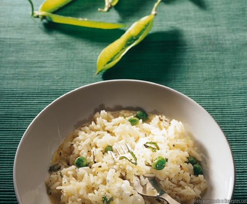 Risotto de llimona amb pèsols verds