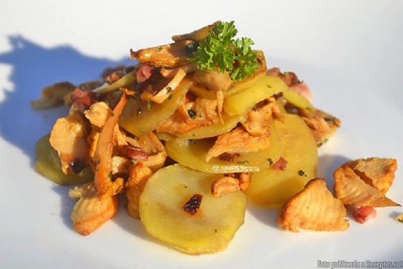 Cassola de patates amb rossinyols
