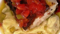 Recepta de cuina de Morro de bacallà confitat amb llit de cremós de patata