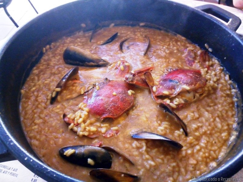 Arròs caldós de cranc blau