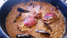 Recepta de cuina de Arròs caldós de cranc blau