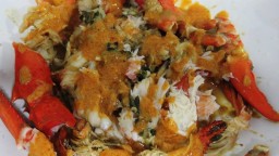 Recepta de cuina de Llamàntol bullit amb salsa de romesco amb toc de mostassa