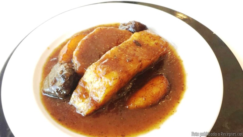 Bacallà amb figues tot confitat
