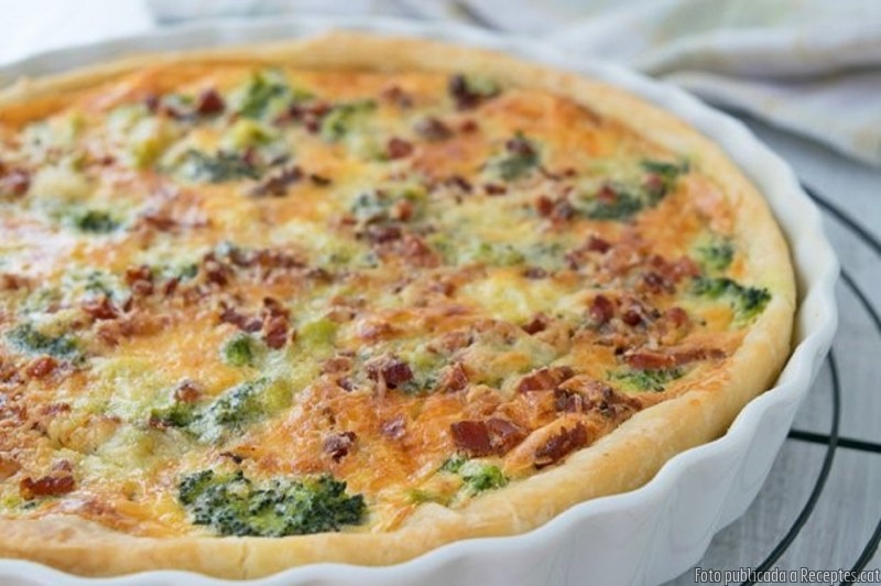 Pastís de carabassó, bròquil i pastanaga