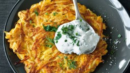 Recepta de cuina de Rösti de carabassa amb mato a les herbes