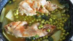 Recepta de cuina de Peus de porc amb bledes i pèsols