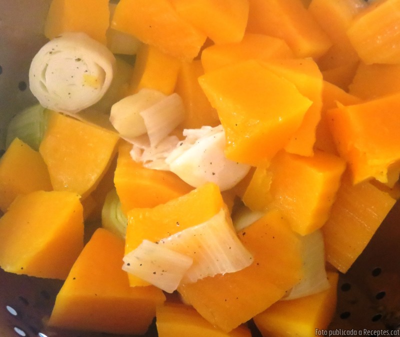 Crema de carbassa i porros amb gingebre