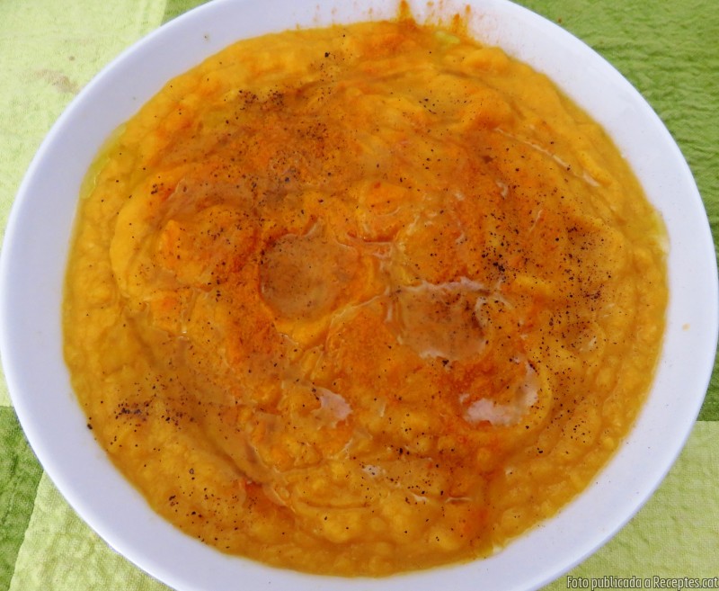 Crema de carbassa i porros amb gingebre