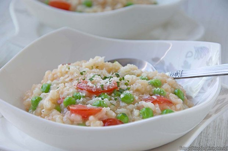 Risotto de safrà amb verdures