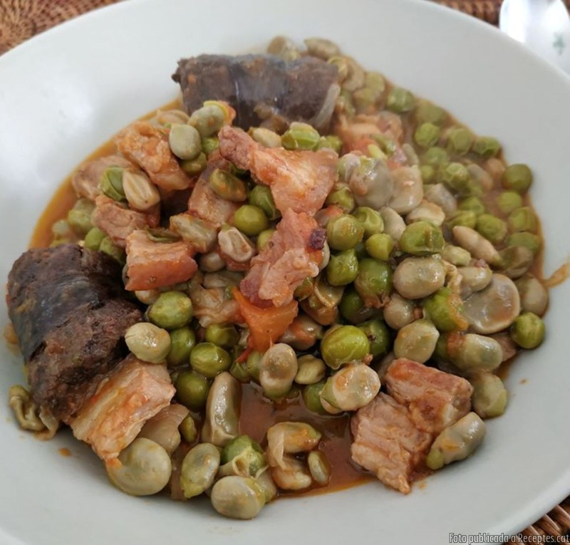Faves i pèsols a la catalana