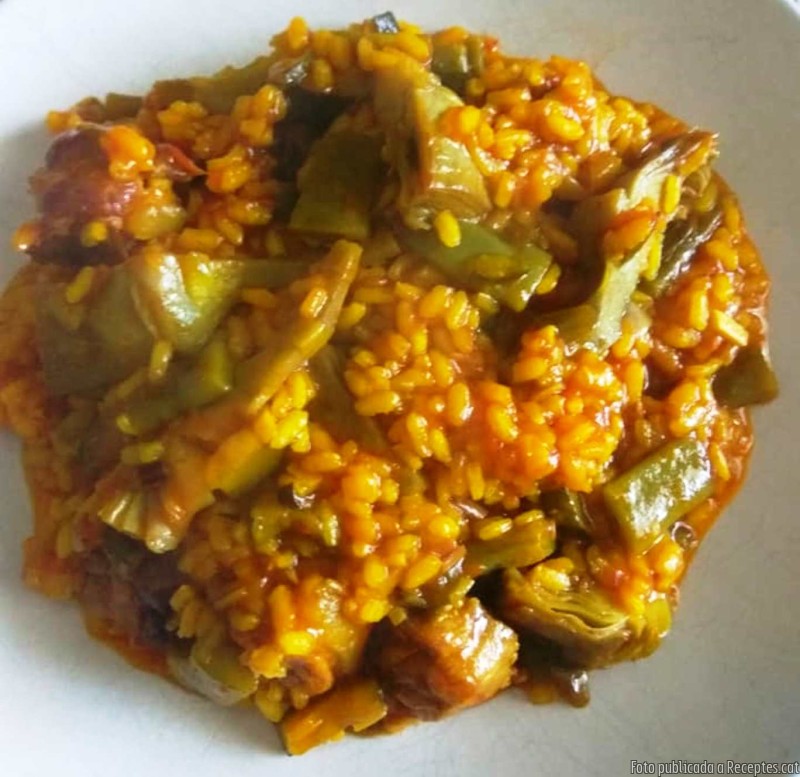 Arrós melós de cap de costella i verdures