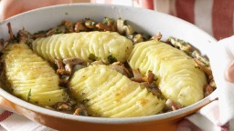 Recepta de cuina de Gratin de patata amb bolets