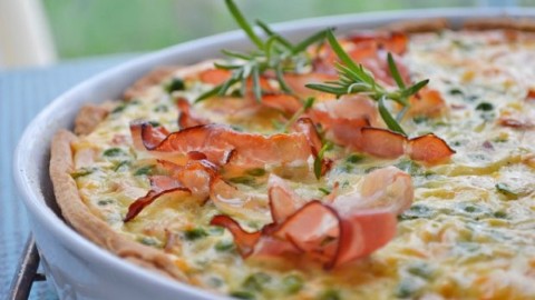 Pastís de pèsols i cansalada