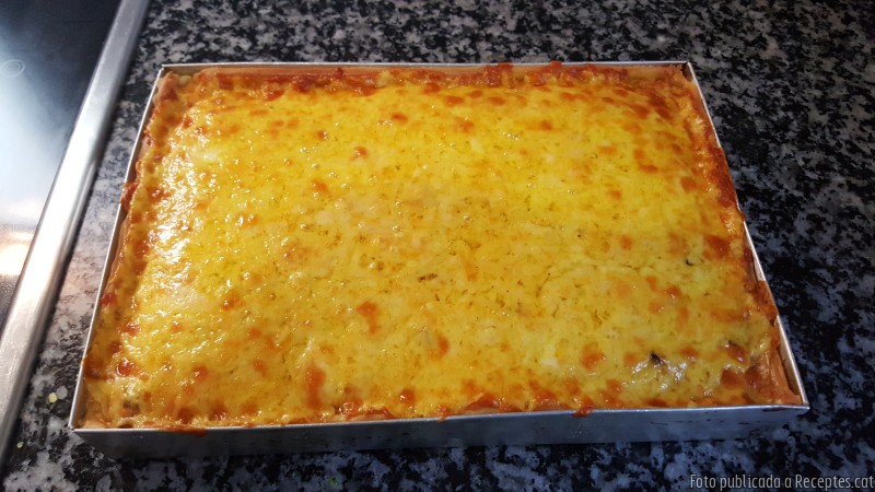Quiche de porros i gambes