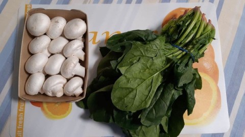 Espinacs i xampinyons a la crema