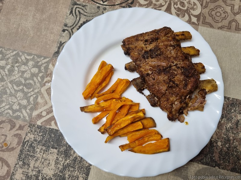 Costellar de porc al forn amb boniato