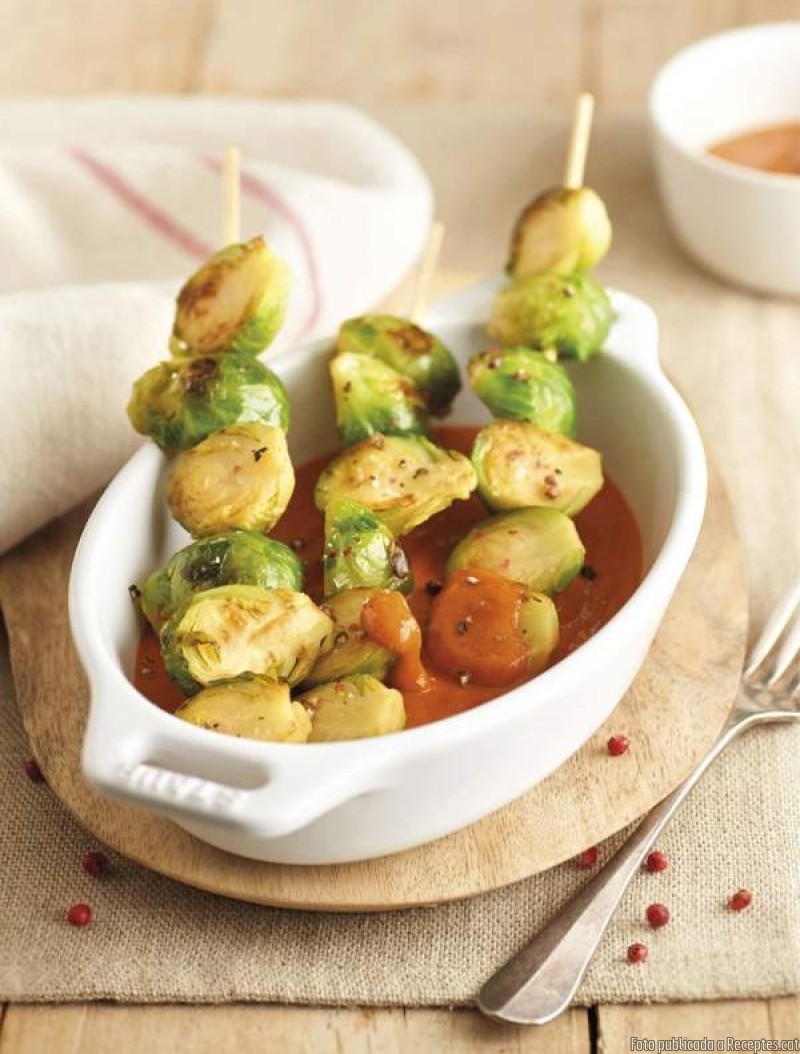 Cols de brussel·les caramel·litzades amb airfryer