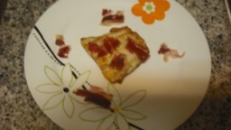 Recepta de cuina de Llom de bacallà amb encenalls de pernil serrà