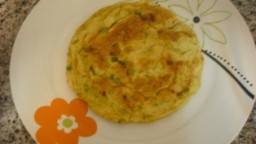 Recepta de cuina de Truita d´alls tendres i ceba tendre