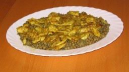 Recepta de cuina de Amanida de llenties i pollastre al curry