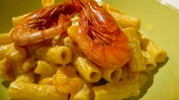 Recepta de cuina de Pasta carbassons i gambes