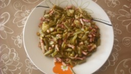 Recepta de cuina de Verdures saltades amb bacó