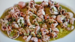 Recepta de cuina de Sepiots amb salsa verda