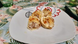 Recepta de cuina de Galets farcits de carn, gratinats amb beixamel