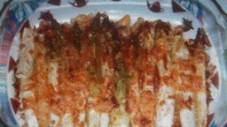 Recepta de cuina de Espàrrecs verds i blancs gratinats
