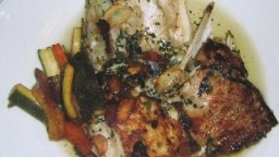 Recepta de cuina de Clatell ( cogote ) de lluç rostit amb verdures