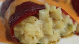 Recepta de cuina de Pebrots del piquillo farcits de bacallà